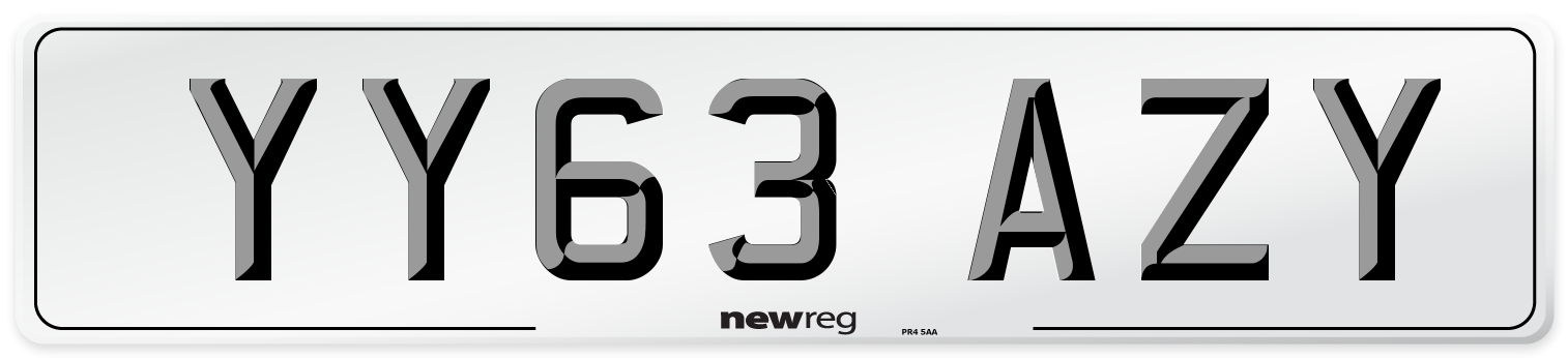 YY63 AZY Number Plate from New Reg